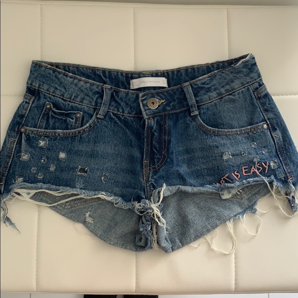 Art is easy denim shorts